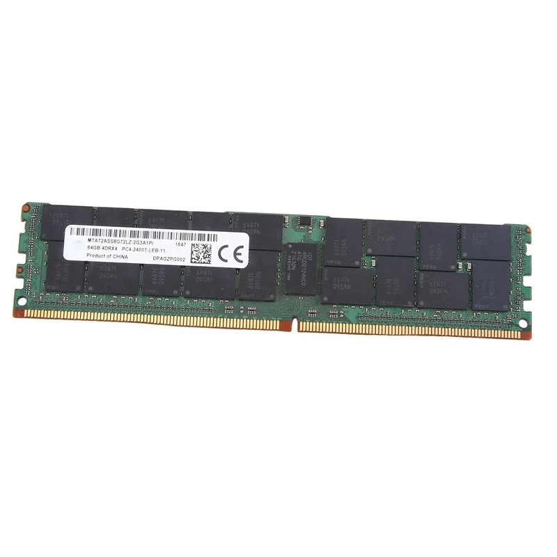 1 ШТ Запасные Части Подходят Для MT 64GB DDR4 Серверная Оперативная память 2400MHz PC4-19200 288PIN 4Drx4 RECC Memory RAM 1.2V REG ECC RAM0