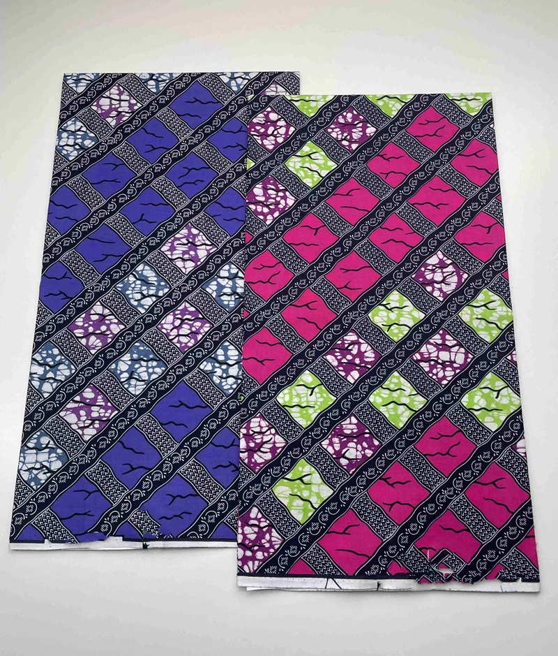 100% Оригинальная настоящая супер ткань Ankara Fabric Африканская восковая ткань Ankara Block Prints Batik Голландская ткань 6 ярдов для свадьбы0