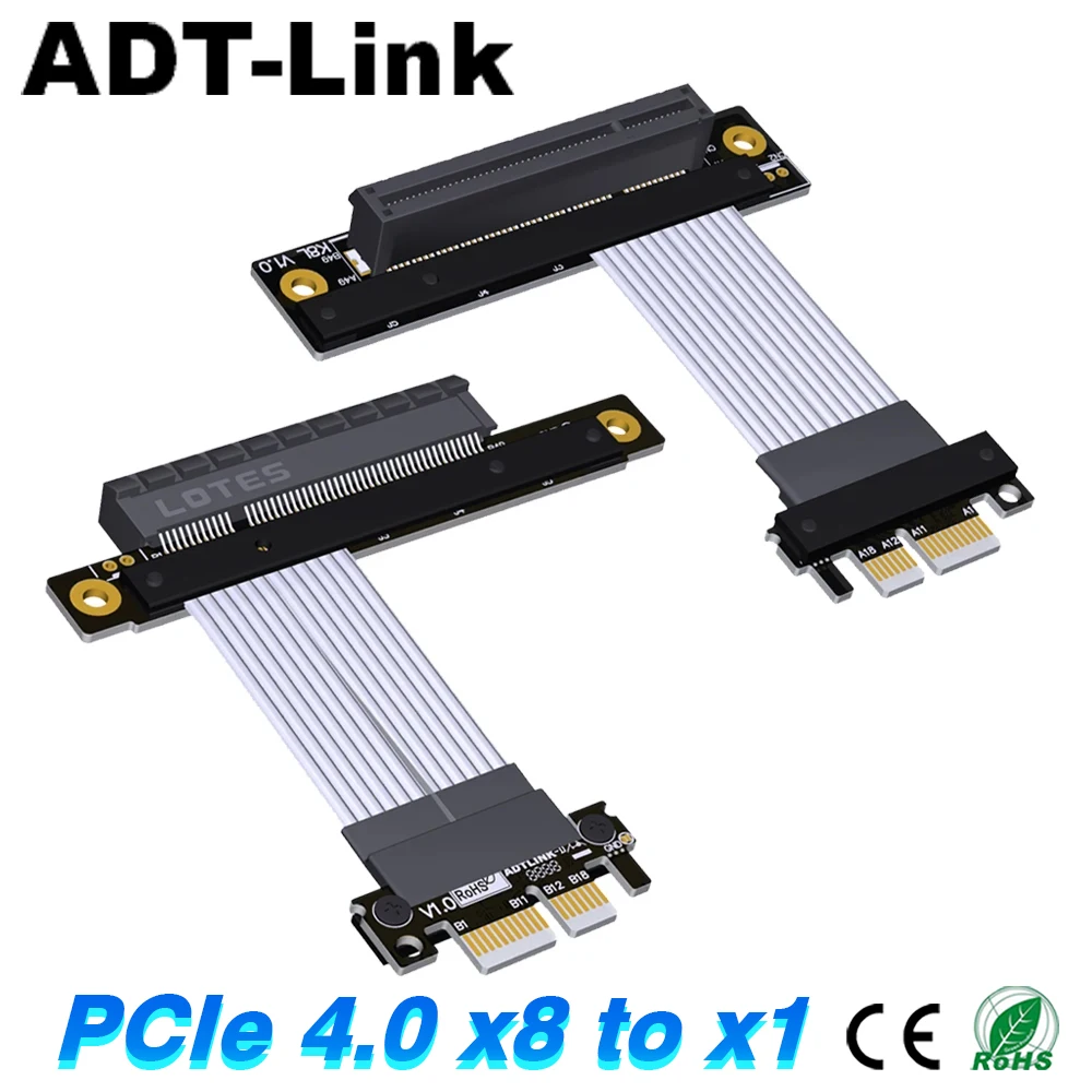 2023 Новый 4.0 PCI-E X1 X8 Удлинительный Кабель Адаптер X1 Поддержка Сетевой карты Жесткий Диск Видеокарта PCIe 4.0 X1 Gen4 16G/bps ADT0