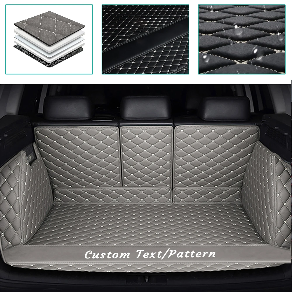 Кожаный коврик в багажник автомобиля с полной оберткой для Ford Focus I II III 2015 2016 2017-2019 Автоаксессуары, защита салона, водонепроницаемость0