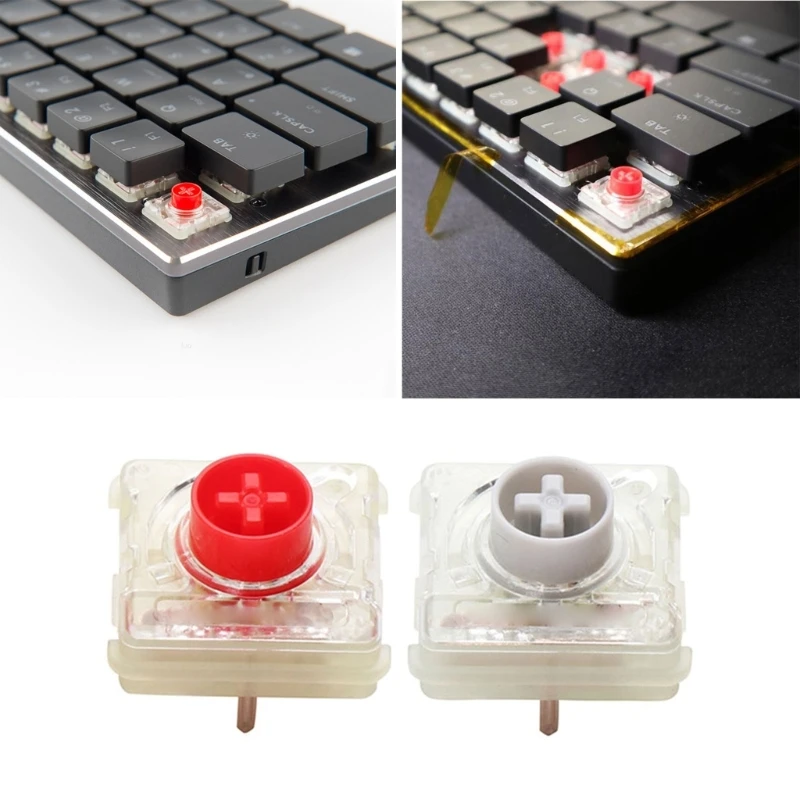 Вишневый низкопрофильный переключатель RGB красного/серебристого цвета, изготовленный на заказ для механической клавиатуры ноутбука, тонкий переключатель Cherry Mx с подсветкой, прямая доставка1