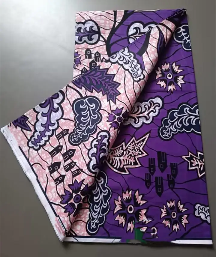 100% Оригинальная настоящая супер ткань Ankara Fabric Африканская восковая ткань Ankara Block Prints Batik Голландская ткань 6 ярдов для свадьбы1