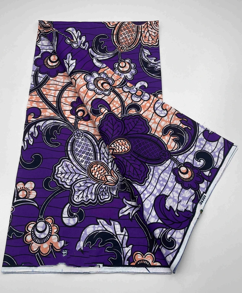 100% Оригинальная настоящая супер ткань Ankara Fabric Африканская восковая ткань Ankara Block Prints Batik Голландская ткань 6 ярдов для свадьбы2