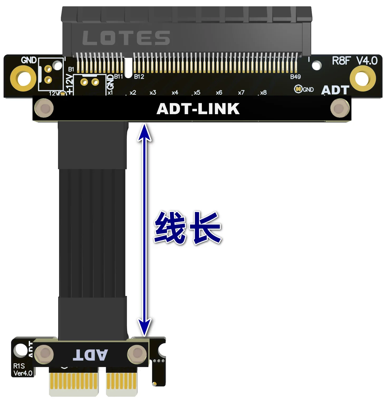 2023 Новый 4.0 PCI-E X1 X8 Удлинительный Кабель Адаптер X1 Поддержка Сетевой карты Жесткий Диск Видеокарта PCIe 4.0 X1 Gen4 16G/bps ADT2