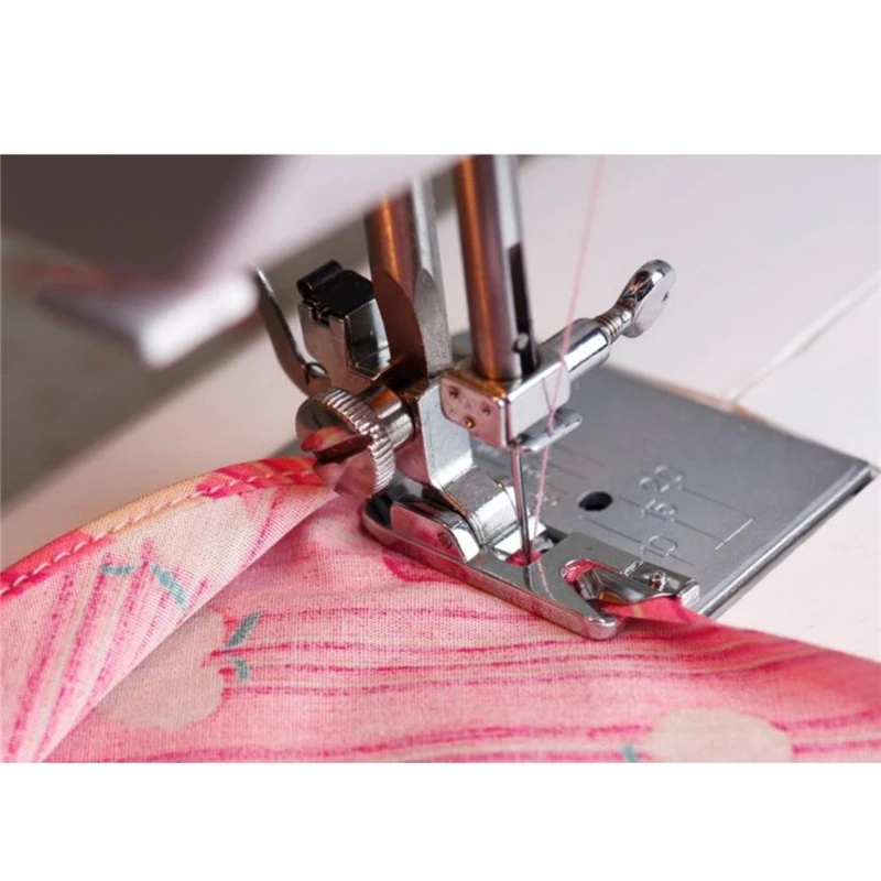 1 шт. Промышленная швейная машина, изогнутая Подшивающая лапка, Шелковая шифоновая юбка, Прижимная лапка для обжима подола, Прижимная лапка5