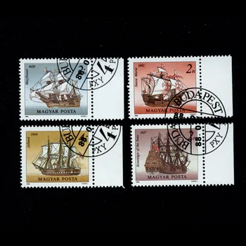 4 шт./компл. Почтовых марок Венгрии с маркировкой парусника Почтовые марки для коллекционирования