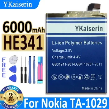 6000 мАч YKaiserin аккумулятор HE341 для Nokia TA-1029 TA1029 Bateria