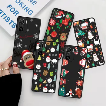 Рождественский Чехол С Изображением Лося Санта-Клауса Для Xiaomi Redmi Note 11 9S 10 9 8 7 9A 9C 9i K40 8T 10C 9T K50 Силиконовый Чехол Для Телефона