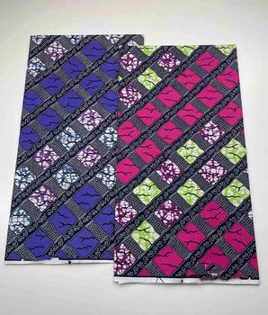 100% Оригинальная настоящая супер ткань Ankara Fabric Африканская восковая ткань Ankara Block Prints Batik Голландская ткань 6 ярдов для свадьбы