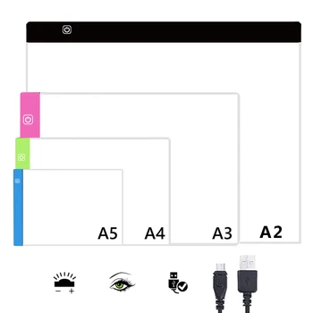 A2/A3/A4/A5 Ультратонкий портативный светодиодный световой короб Tracer USB кабель питания Artcraft трассировочный световой блокнот для рисования, набросков