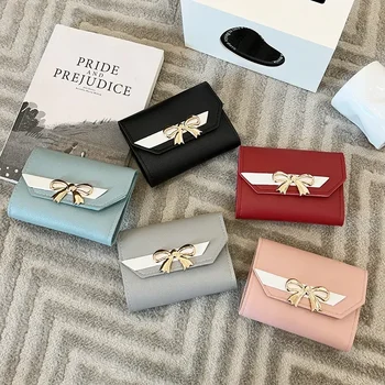 Корейская версия, Модная сумка для сменных карточек Ins, Новая женская сумка с галстуком-бабочкой, Художественная подарочная сумка для кредитных карточек, простая мода