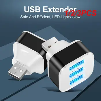 Разъемы USB с портами 1/2/3ШТ, адаптер-концентратор USB 3в1 2.0, вход с несколькими интерфейсами USB, Автомобильный USB-удлинитель, Аксессуары для Автоэлектроники