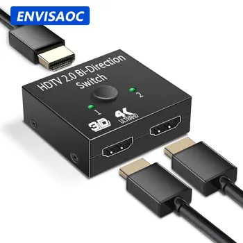 HDMI-совместимый Разветвитель 4K Switch KVM Двунаправленный 1x2/2x1 HDMI-совместимый Переключатель 2 входа 1 Выхода для PS4/3 TV Box Switcher Adapter